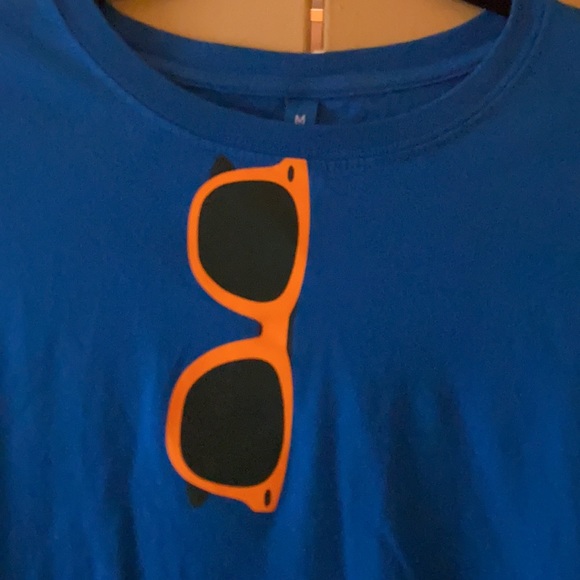 Blue T-Shirt with Orange Sunglasses - Picture 2 of 5
